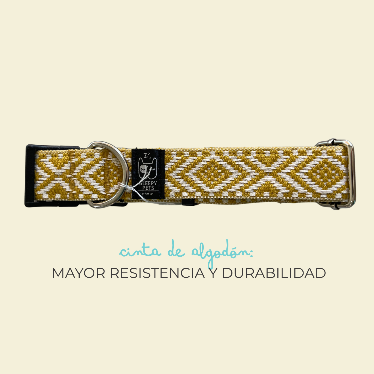 Collar étnico amarillo ancho 3cm