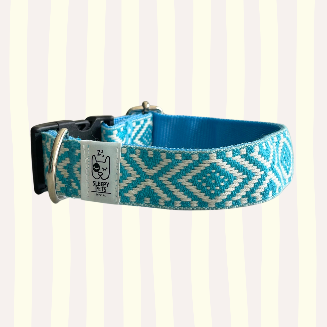 Collar étnico azul celeste ancho 3cm