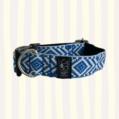Collar étnico azul marino ancho 3cm