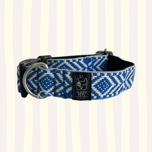 Collar étnico azul marino ancho 3cm
