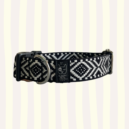 Collar étnico negro ancho 3cm