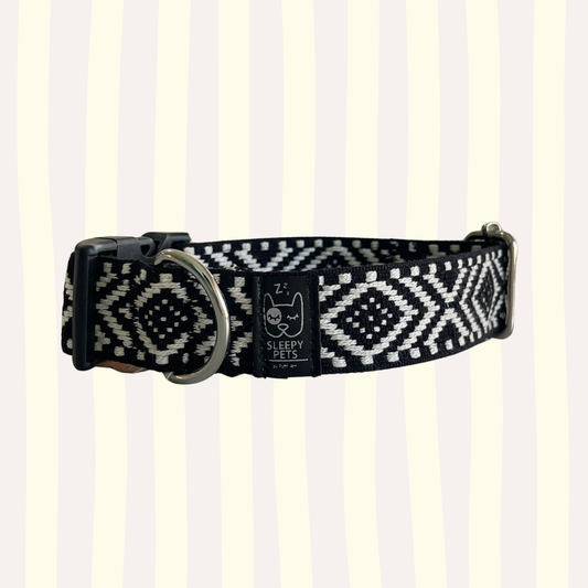 Collar étnico negro ancho 3cm