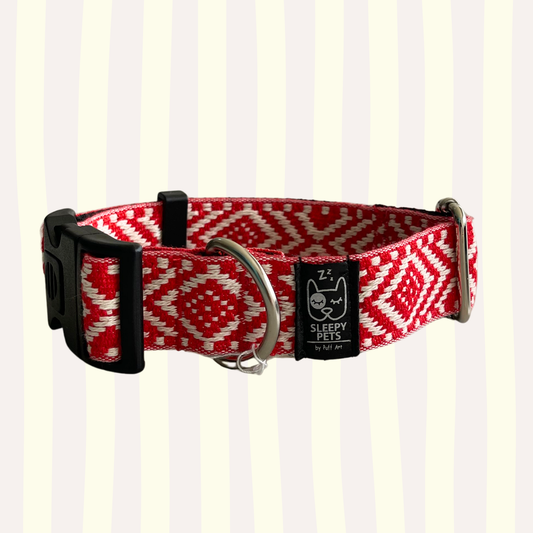Collar étnico rojo ancho 3cm