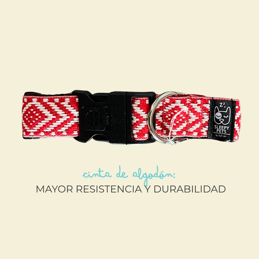 Collar étnico rojo ancho 3cm