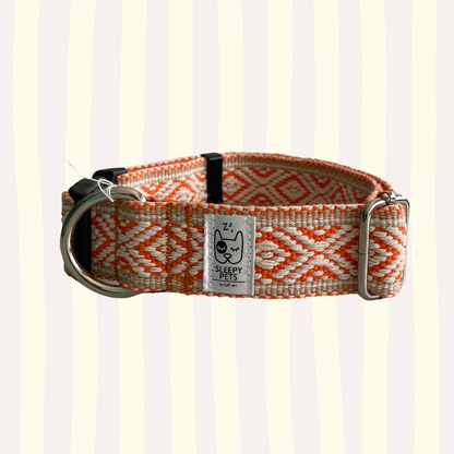 Collar étnico naranja ancho 4cm