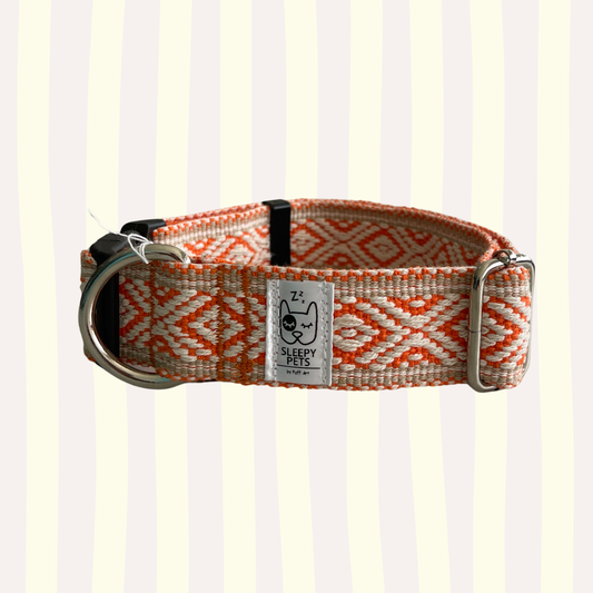 Collar étnico naranja ancho 4cm