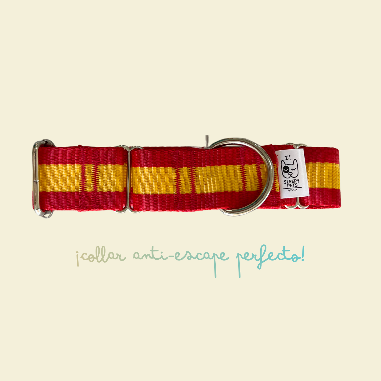 Collar martingale bandera de españa ancho 4cm