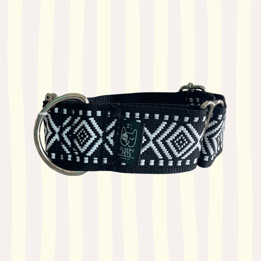 Collar martingale étnico negro ancho 5cm