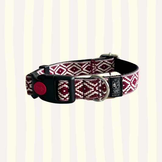 Collar étnico granate ancho 2cm