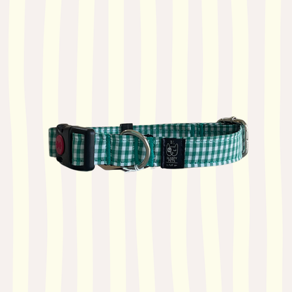 Collar vichy verde ancho 2cm