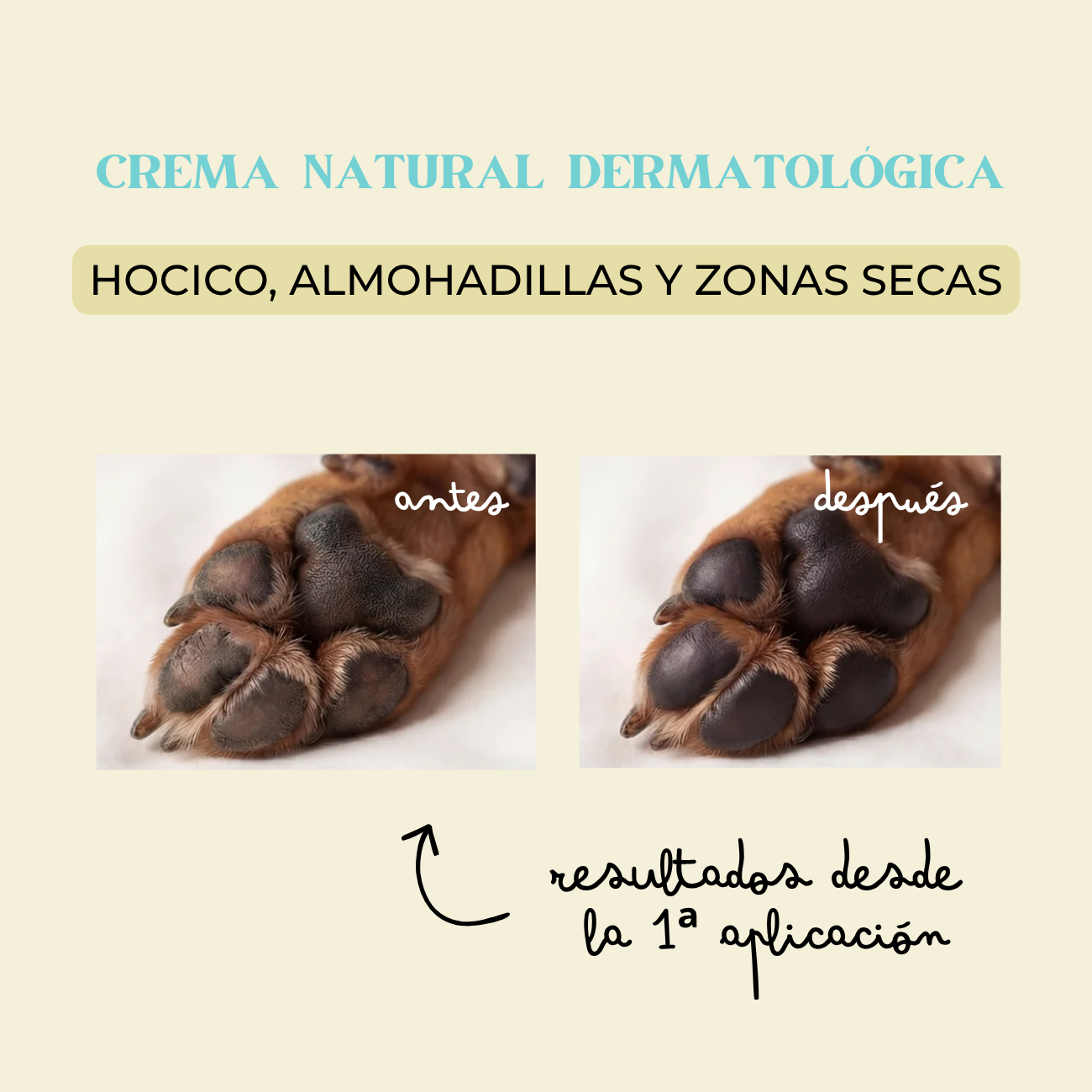 Crema dermatológica protector de almohadillas para perros