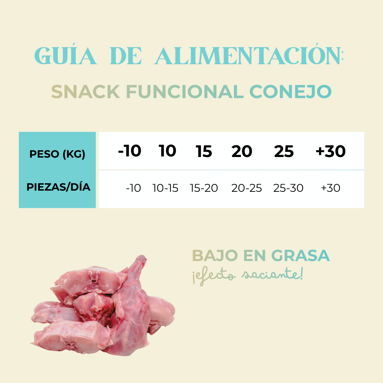 Snack funcional conejo y calabaza 150g