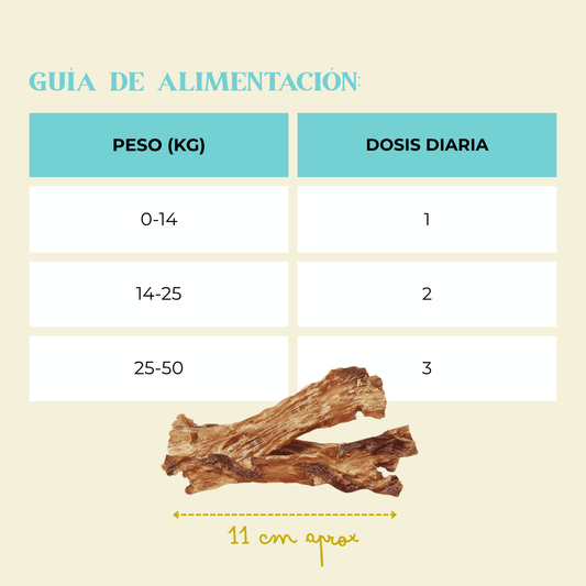 Tendones de ternera deshidratados 8 uds