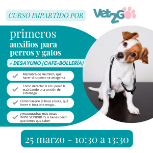 CURSO PRIMEROS AUXILIOS + DESAYUNO (Sanse 25 Mar. 10:30h)